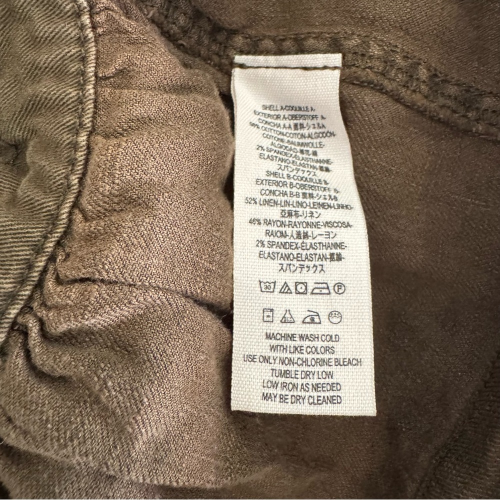 Free People Utility Jacket with Peplum Detail in Army Green XS - Picture 6 of 10